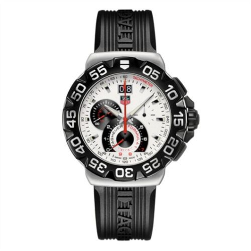 TAG Heuer Formula 1 Quartz Chronograph Big Date 44 Stainless Steel / White / Rubber